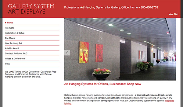 Gallery System website